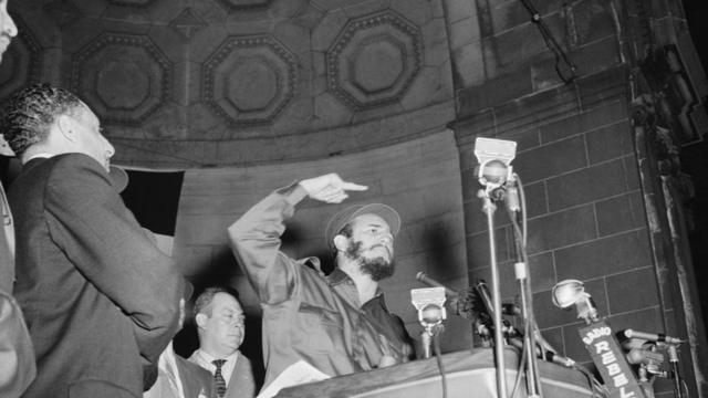 Fidel Castro discursa no Central Parksite de apostas com melhores oddsNova York