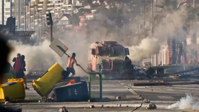 protesto no chile