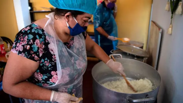 Olla común en Santiago, Chile.