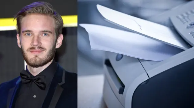 PewDiePie y una impresora