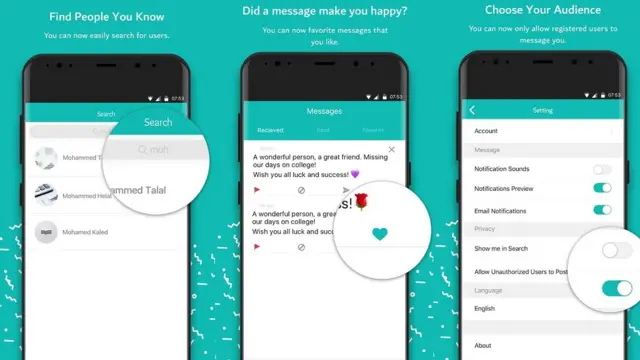 O aplicativo Sarahah permite enviar mensagens anônimas