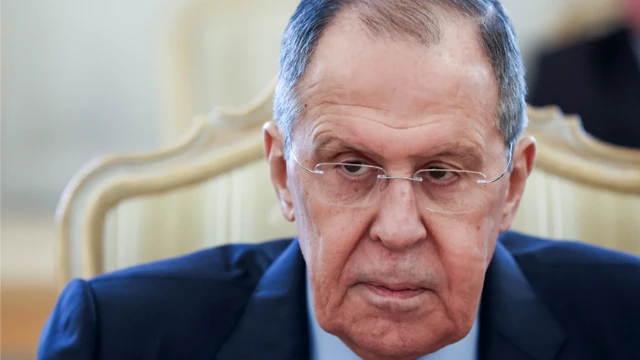 Сергей Лавров во время встречи с генсеком ООН в Москве, 26 апреля 2022 года