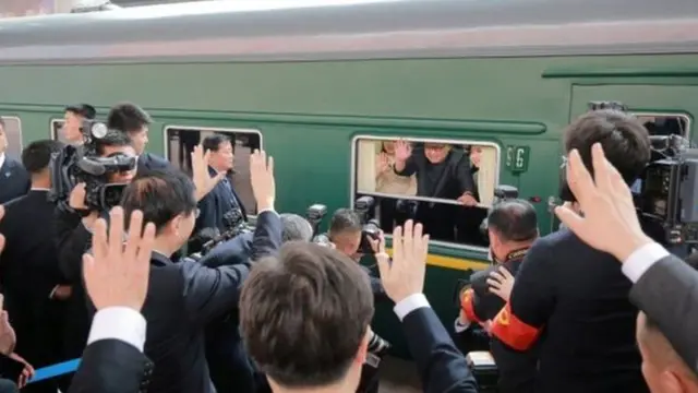 કિમ જોંગ ઉનની ચીનની મુલાકાત દરમિયાન.