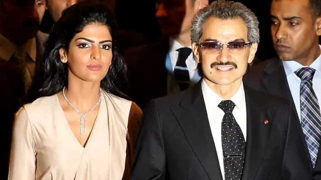 El Velid bin Talal ve eşi.