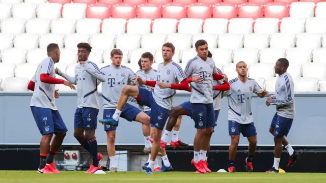 Entrenamiento del FC Bayern Munich.