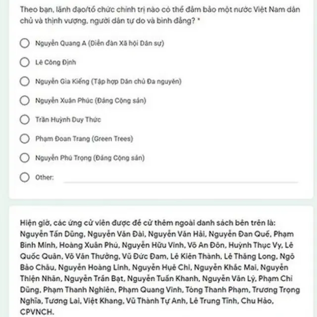 Phiếu thăm dò