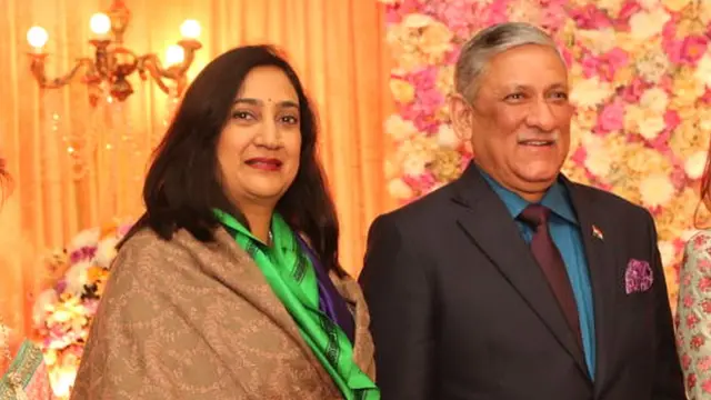 જનરલ રાવત અને તેમનાં પત્ની