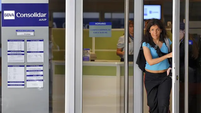 Oficina de fondo privado de pensiones en Argentina.