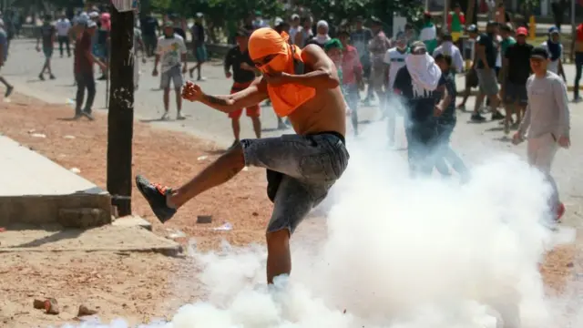 Protestos na Bolívia