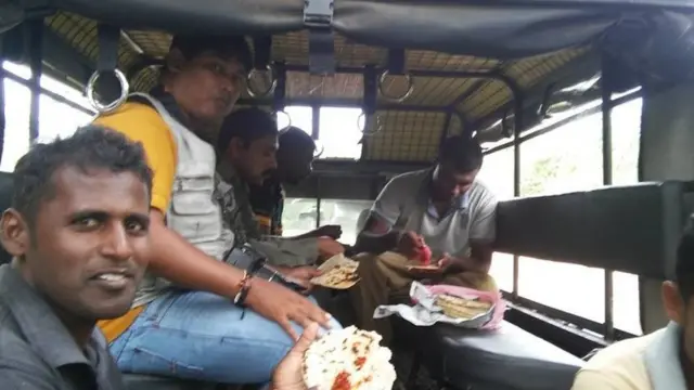 අලි පැටවා සොයමින් වනයේ සැරිසරමින්