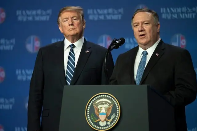 Presiden AS Donald Trump dan Menlu AS Mike Pompeo