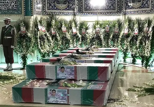 تشییع پیکر آتش‌نشانان