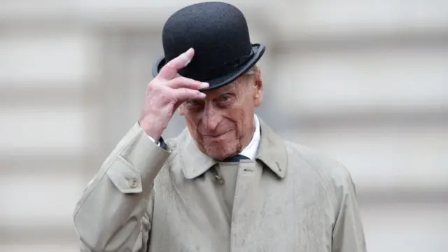 Герцог Эдинбургский на прощании с морскими пехотинцами в 2017 году, когда он сложил с себя все общественные обязанности.