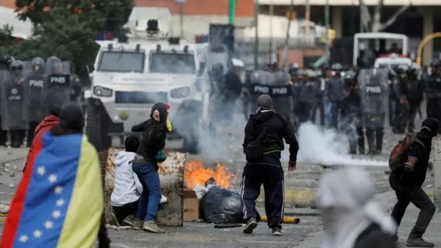 Enfrentamiento en Venezuela