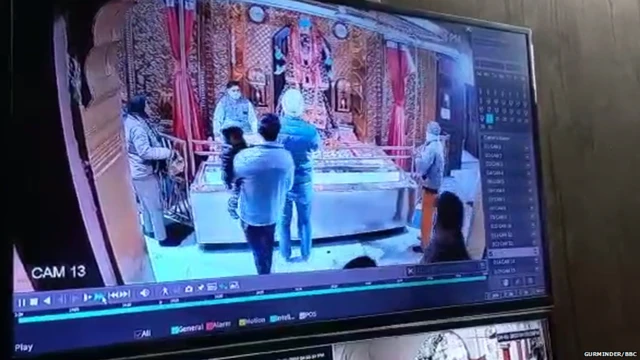 ਪਟਿਆਲਾ ਦੇ ਕਾਲੀ ਮੰਦਿਰ ਦੀ ਸੀਸੀਟੀਵੀ ਫੁਟੇਜ