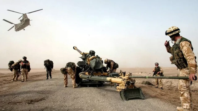 March 2003: UK troops in southern Iraq