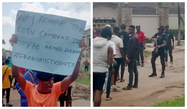 Aworan awọn akẹkọọ ton ṣe ifẹhonuhan