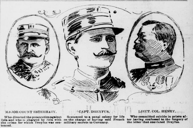 Cobertura de jornal americano sobre o caso Dreyfus