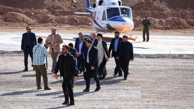 رئیسی و همران و محافظانش