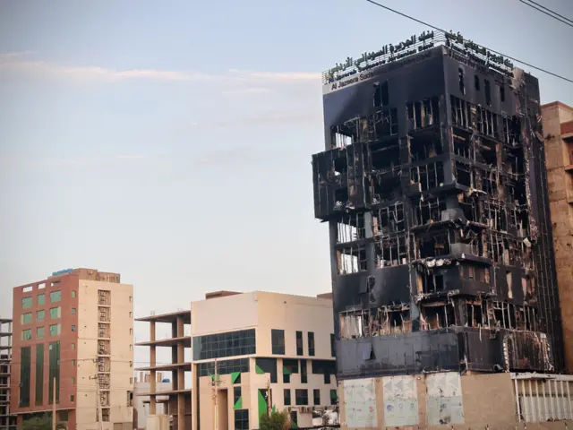 Ụlọ gbara ọkụ na Khartoum, Sudan