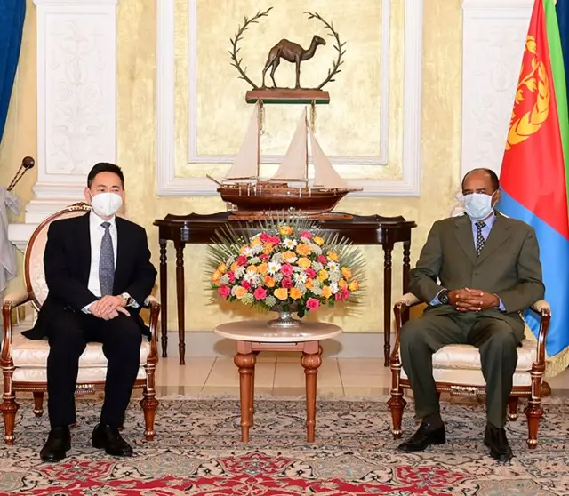 ፍሉይ ልኡኽ ምስ ፕረዚደንት ኢሳይያስ ኣፍወርቂ