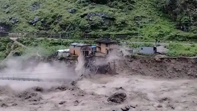 जाजरकोटमा बाढी र पहिरो गएको गाउँ