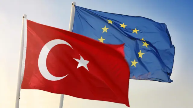 ab ve türkiye bayrakları 