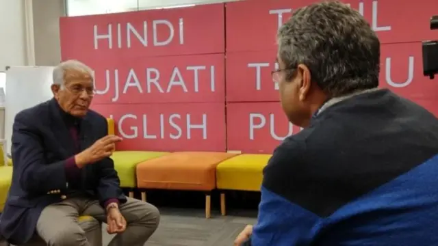 वजाहत हबीबुल्लाह बीबीसी स्टूडियो में