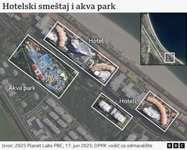 сателитски снимак који показује ново одмаралиште 