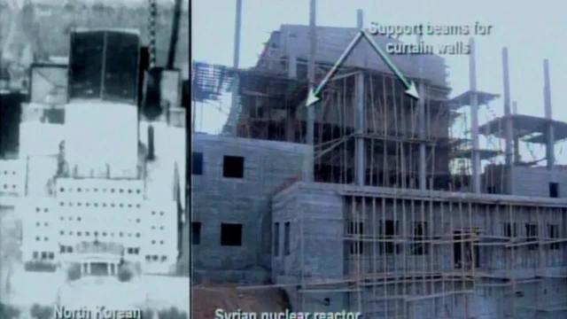 دو تصویر در کنار هم که دو نمای متفاوت از یک ساختمان را نشان می‌دهد