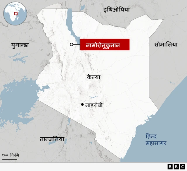 पूर्वी अफ्रिकाको नक्सा