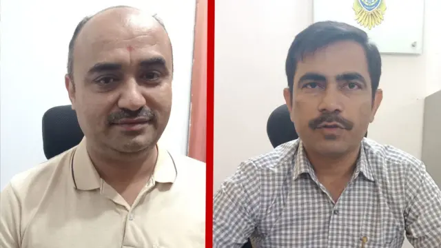 પી. આઇ. પરમાર અને પી. એસ. આઇ. ગોહિલ (જમણે)