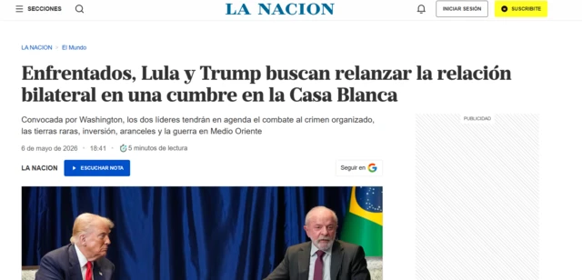  'Em desacordo, Lula e Trump buscam relançar as relações bilaterais em uma cúpula na Casa Branca'