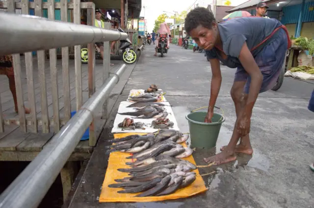 Agats, Papua Selatan, jual ikan, gizi buruk