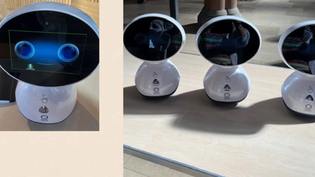 “精灵”（Genie）声控机器人：一种顶部有椭圆形萤幕的小型机器人