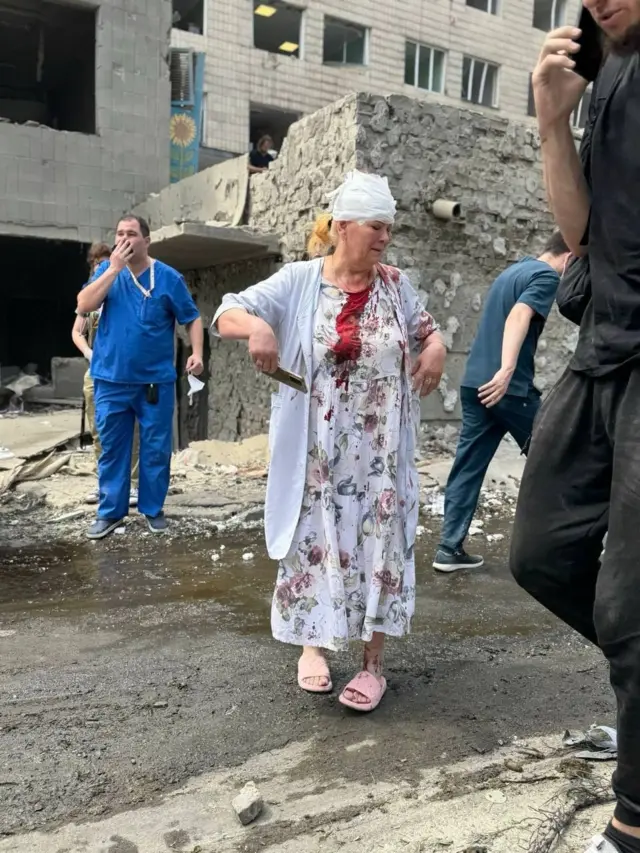 Наслідки влучання по "Охматдиту"