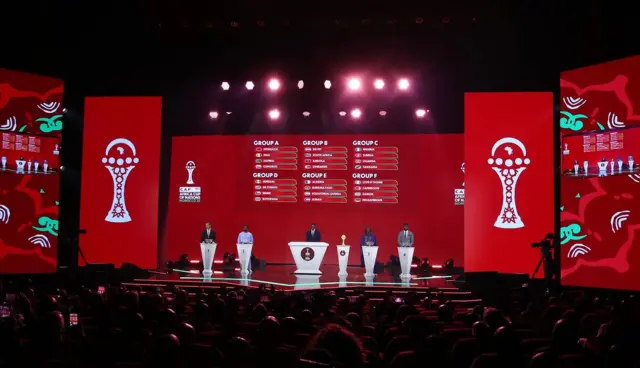 Tirage au sort final de la Coupe d'Afrique des Nations CAF TotalEnergies (CAN), Maroc 2025, au Théâtre national Mohammed V de Rabat le lundi 27 janvier 2025.