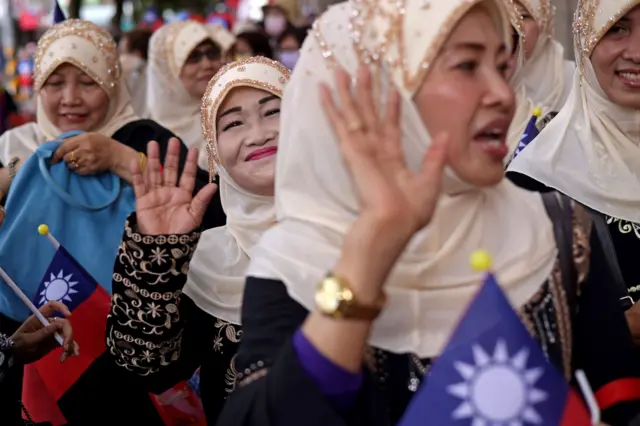 印尼移工參與在新北市雙十國慶活動