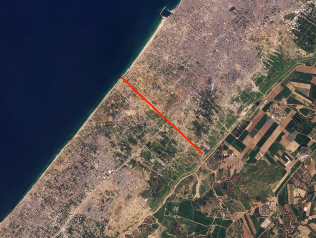 خريطة تظهر ممر"نتساريم".