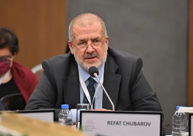 Refat Çubarov 2024'te Antalya Diplomasi Forumu'nda konuşurken