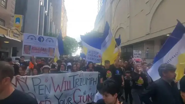 تظاهرات در شهر بریزبن، استرالیا﻿