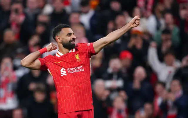 Mohamed Salah kenan yake murnar cin ƙwallo a Liverpool