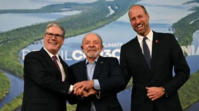 Buyuk Britaniya Bosh vaziri Ser Keir Starmer, Braziliya prezidenti Lula va shahzoda Uilyam