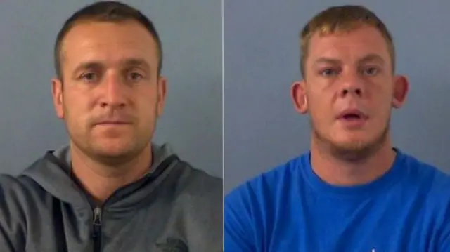 Fotos de James Sheen e Michael Jones tiradas pela polícia