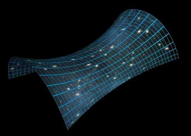 Représentation de l'univers sous la forme d'une selle de cheval.