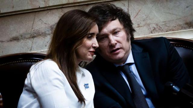Milei e Villarruel no Congresso