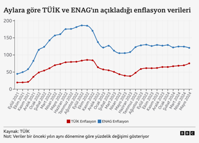 Mayıs ayında yüzde 75 ile yılın en yüksek enflasyonu kaydedildi