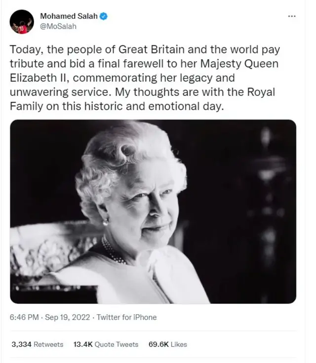 Mohamed Salah Tweet
