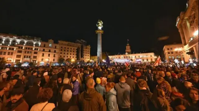Грузиядагы шайлоонун жыйынтыгына каршы нааразылык