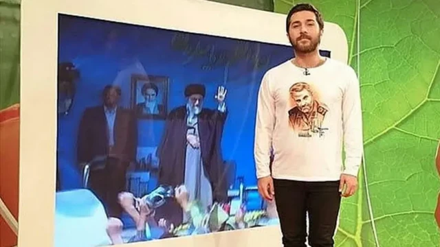 تصویر قاسم سلیمانی روی تی‌شرت مجری صدا و سیما